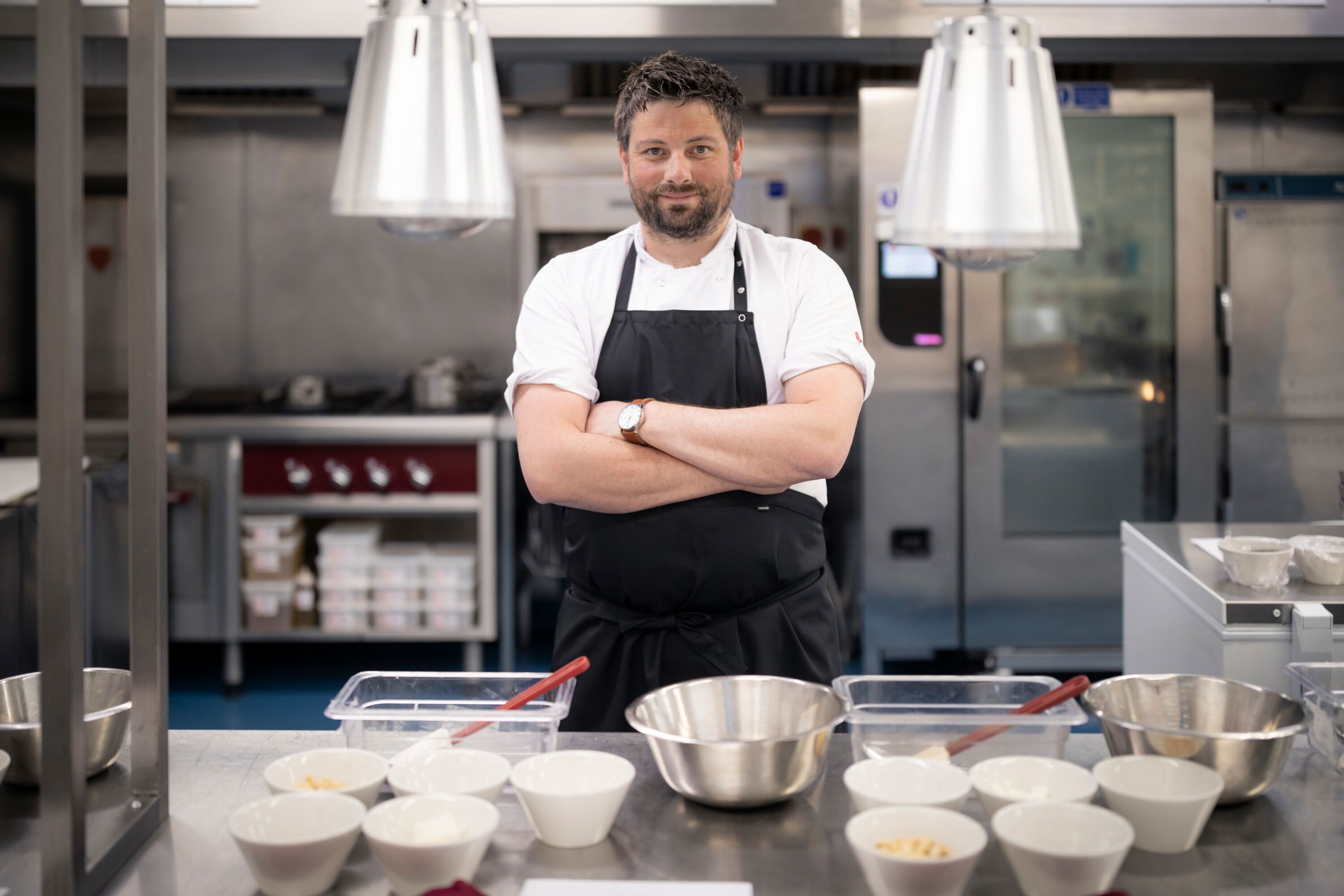 Energy balls making class with Head Chef Mike Watts during the Storcx Gut Health week..Client: Goodwood. .Picture date: Wednesday May 17, 2023..Photograph by Christopher Ison ©.07544044177.chris@christopherison.com.www.christopherison.com..IMPORTANT NOTE REGARDING IMAGE LICENCING FOR THIS PHOTOGRAPH: This image is supplied to the client under the terms previously agreed. No sales are permitted unless expressly agreed in writing by the photographer. Sharing with third parties is prohibited without the written permission of the photographer.