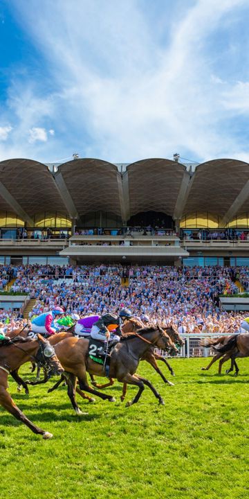 Jason Watson and Gifted Master (maroon and red) win the Unibet Stewards' Cup Handicap Stakes on the fifth and final day of the Qatar Goodwood Festival 2018, QGF..Picture date: Saturday August 4, 2018..Photograph by Christopher Ison ©.07544044177.chris@christopherison.com.www.christopherison.com