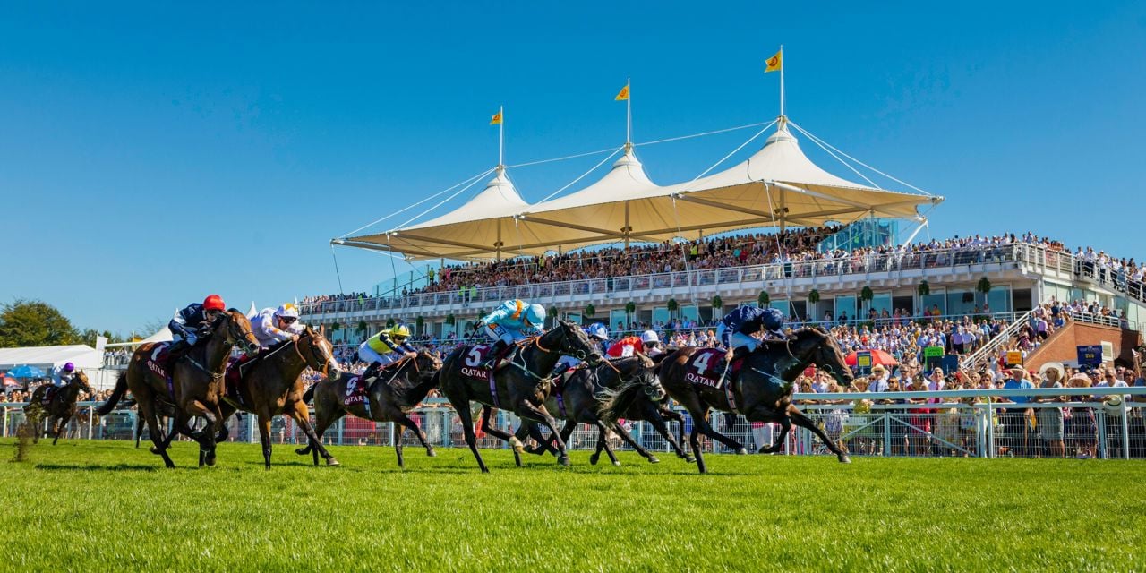 Ryan Moore on Land Force (4) winning the Qatar Richmond Stakes on Ladies' Day on the third day of the Qatar Goodwood Festival 2018 (QGF)..Picture date: Thursday August 2, 2018..Photograph by Christopher Ison ©.07544044177.chris@christopherison.com.www.christopherison.com