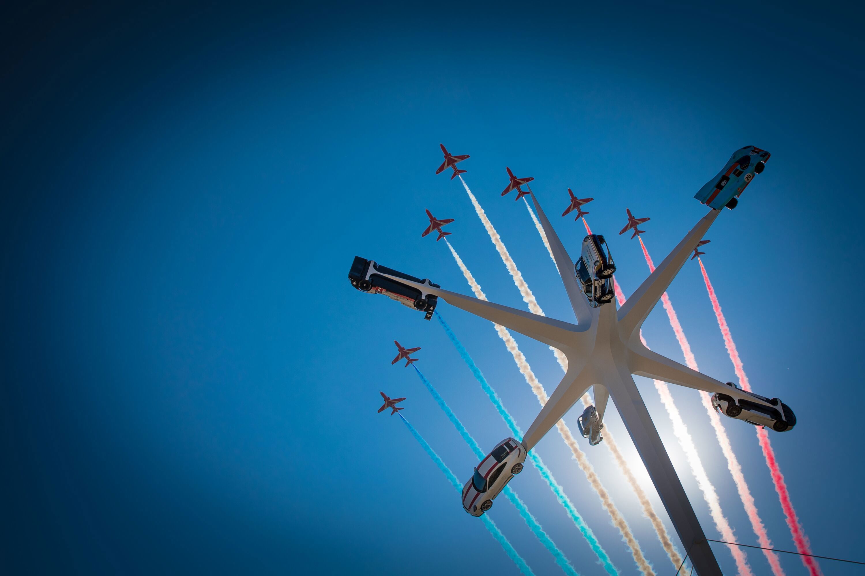 Red arrows at Goodwood Festival of Speed 2018