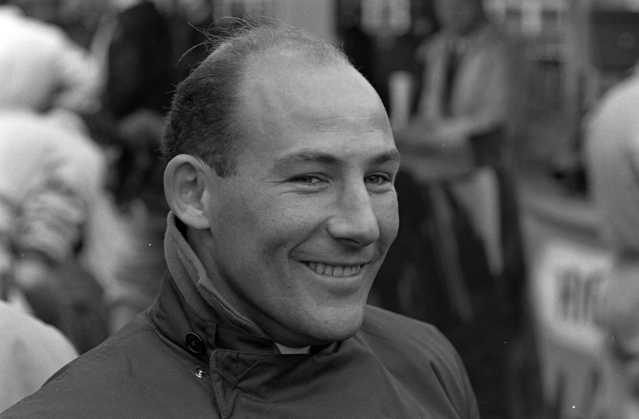 Moss at the British Grand Prix, Silverstone, 1961.