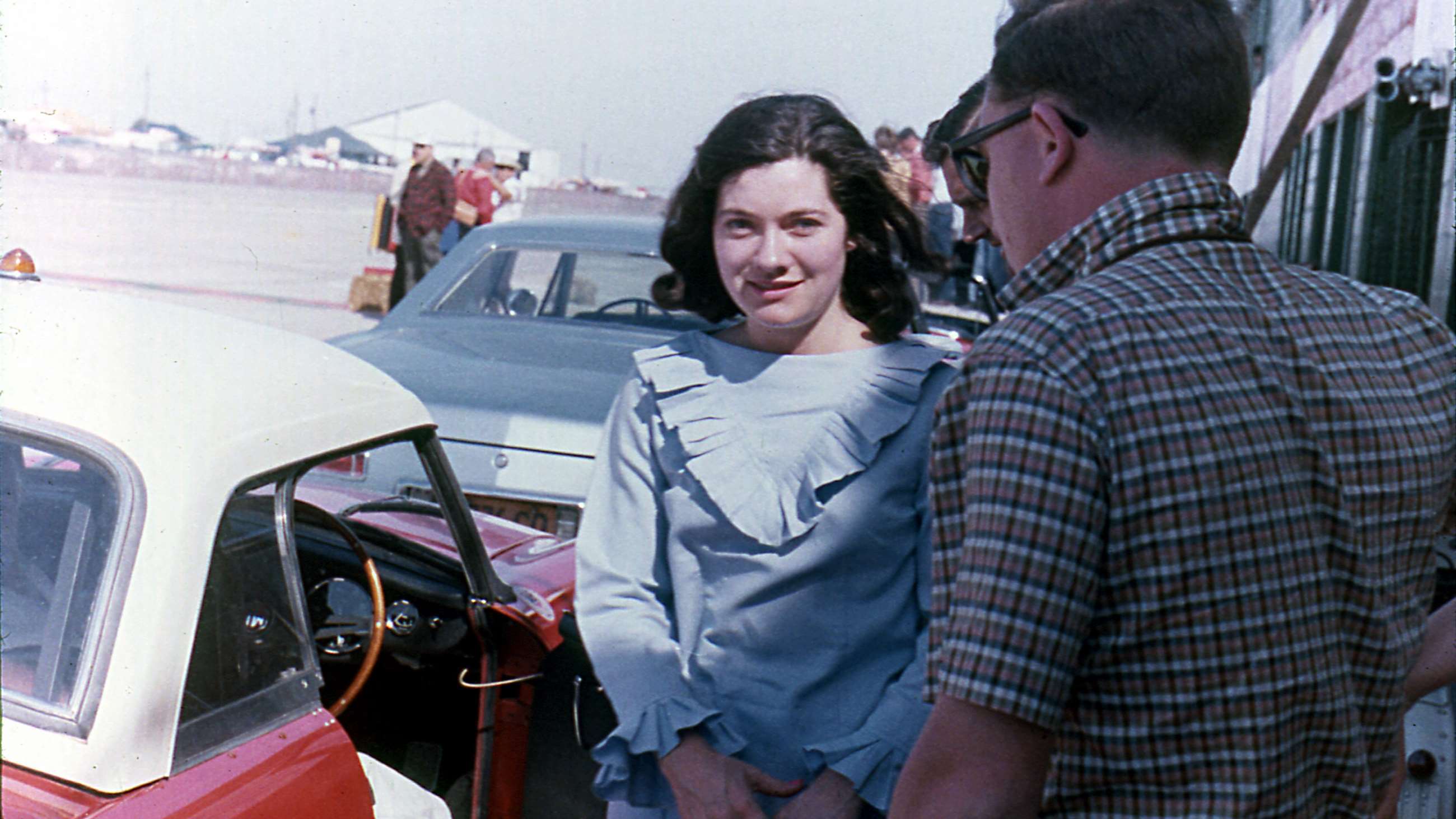 Christabel Carlisle graduated from club racing at genteel Goodwood to International racing as a BMC works team driver - here at the 1963 Sebring 12-Hour race in America.