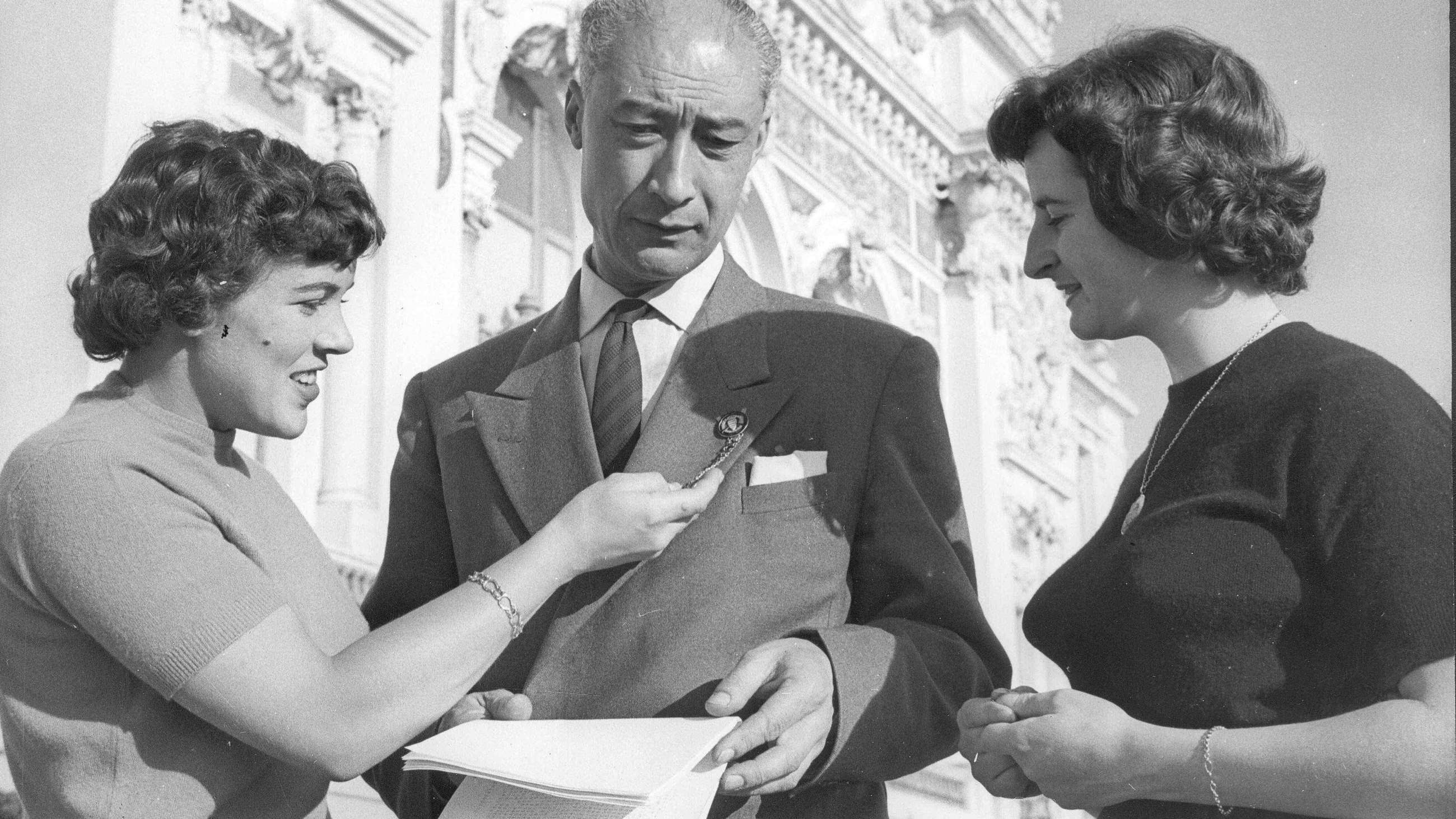 Pat Moss (left) and Ann Wisdom (right) with Monte Carlo Rally winner - and inventor of the ‘Gatso’ speed camera - Maurice Gatsonides.  Pat was sister of Stirling Moss, Ann daughter of Tommy Wisdom, racers both.