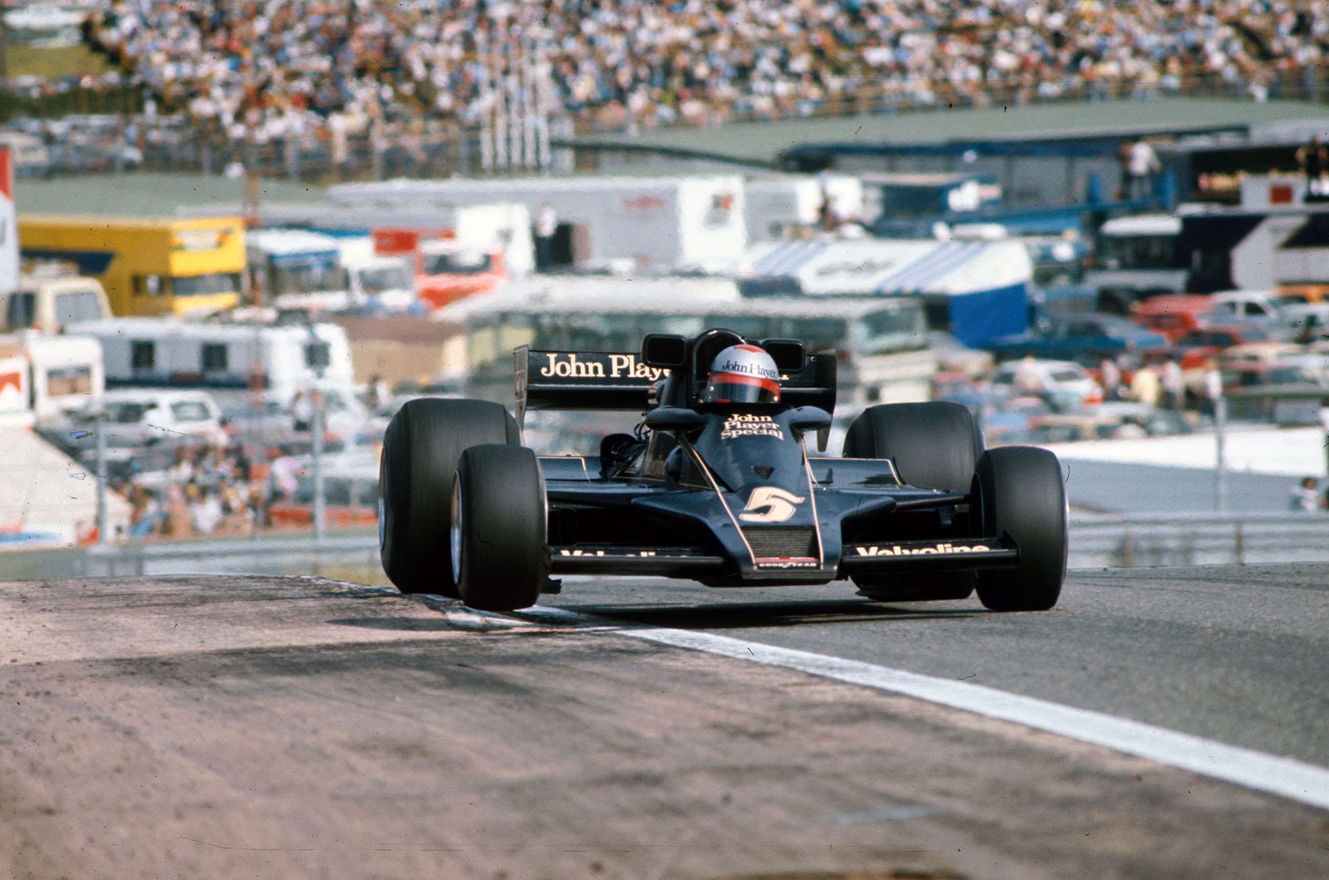 Mario at the wheel of his Lotus 78 Ford at the 1977 Spanish Grand Prix.