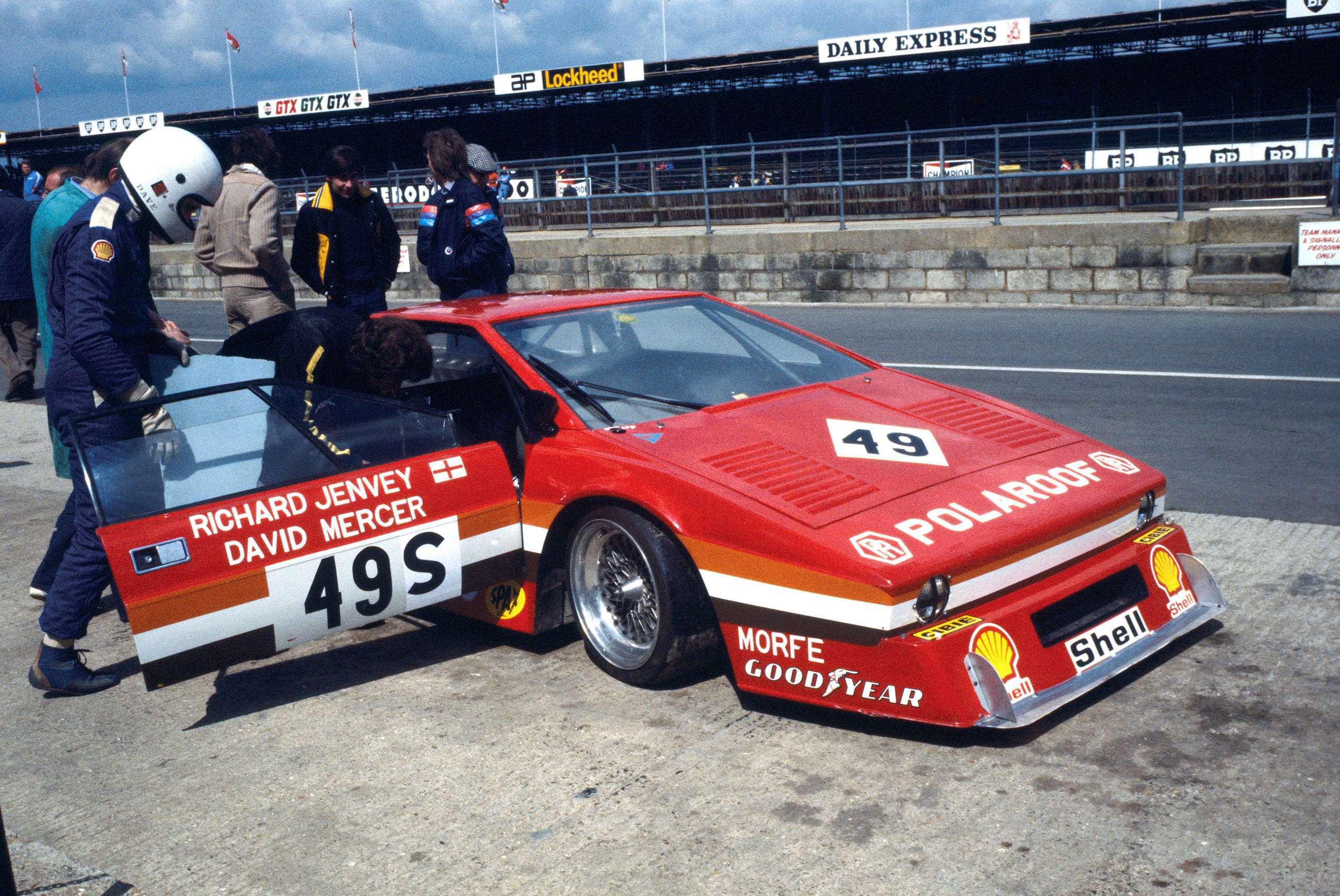 Pictured in the pits during the Silverstone 6 Hours, 1979.