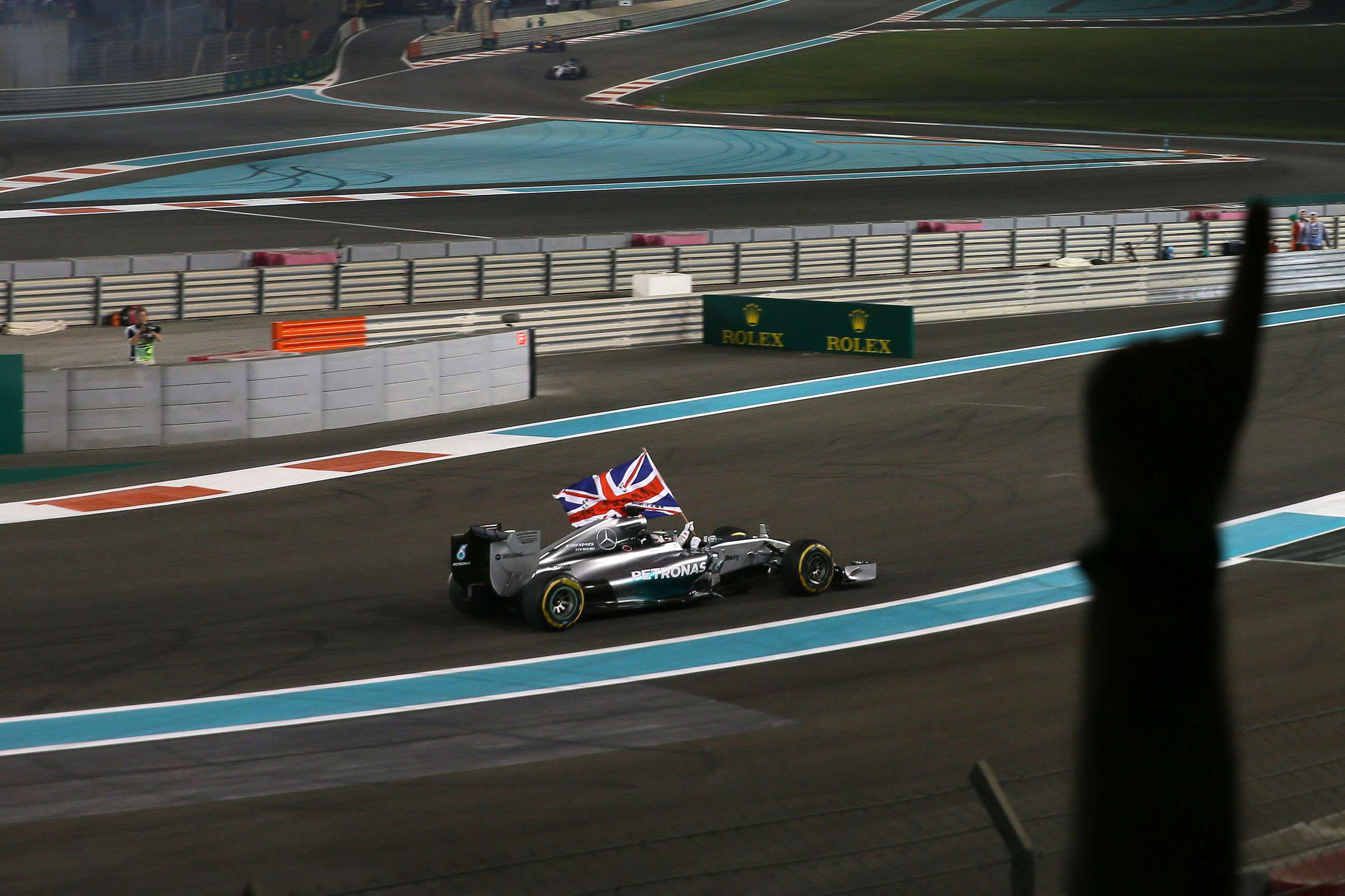 Hamilton claimed his second F1 title, and his first for Mercedes, in Abu Dhabi in 2014. 