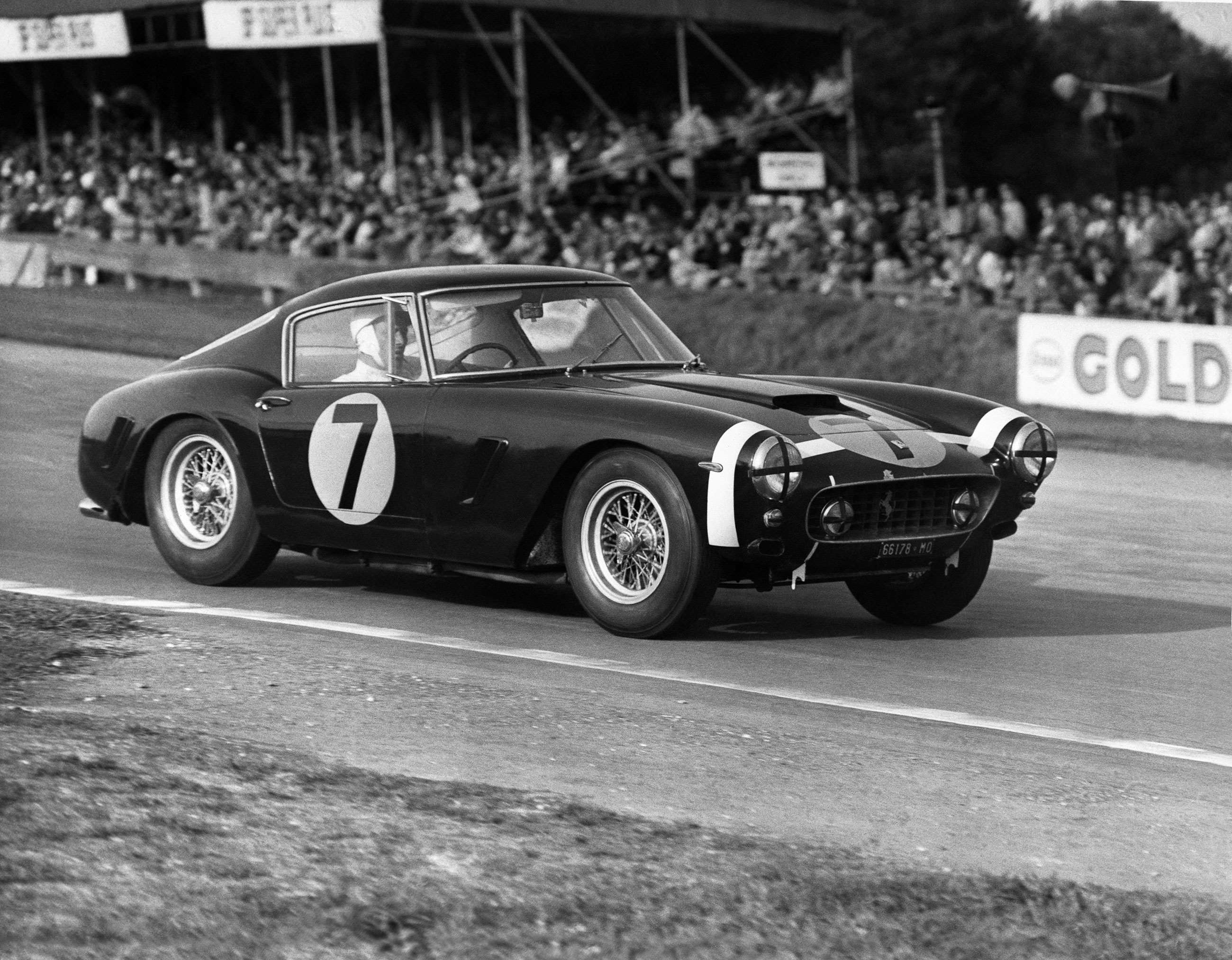 Stirling Moss in his Ferrari 250 GT SWB at Goodwood, August 19th 1961.